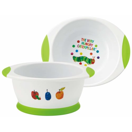 Skater Rice Bowl, Easy-Scooping, Children's Tableware, Very Hungry Caterpillar Design, 12.5 x 10 x 5.2cm (WP2)