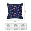 Dinosaur Dinosaurs In Space 2 pcs Square Pillowcase Pillow Cover Cushion Decor Comfort Throw Pillow for Home Car