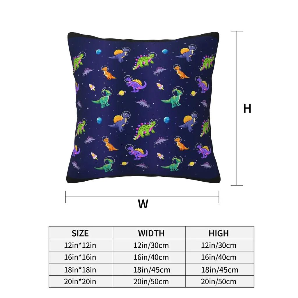 Dinosaur Dinosaurs In Space 2 pcs Square Pillowcase Pillow Cover Cushion Decor Comfort Throw Pillow for Home Car
