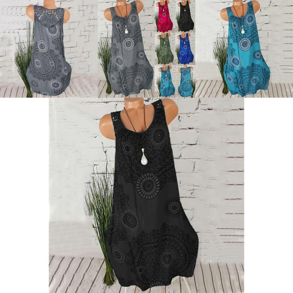 Women's Boho Sundress Midi Length Summer Evening Cocktail Party Beach Dress Size S To 5xl With Elegant Lace Hollow Design