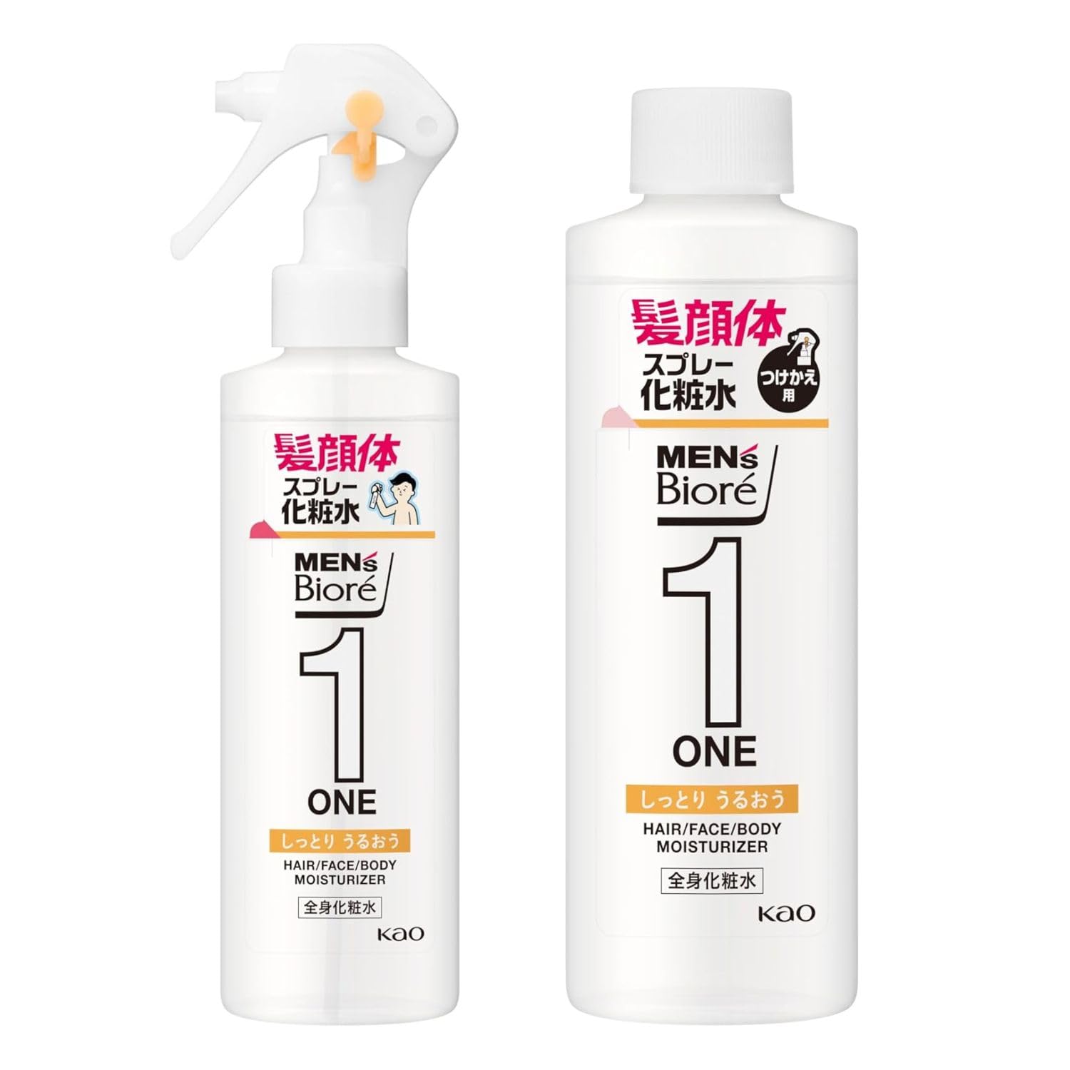 Mens Biore ONE All-Body Moisturizing Spray Moisture Spc Mart Bonus Main Bottle + Refill