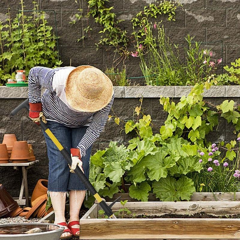 Stainless Steel Weeder Puller Tool Ergonomic Standing Position Gardening Implement With Nonslip Handle