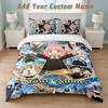 Bedding Set 1 Duvet Cover 2 Pillowcases Spy × Family Print Soft Bed Linen Bedroom Decor
