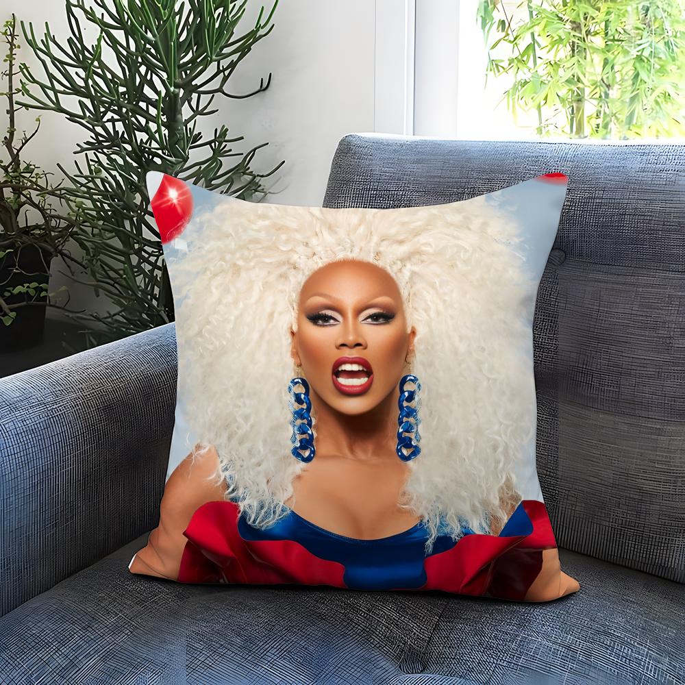 Hot R-RRuPaul Cushion Cover Comfortable Reversible Pillow Cover Ideal for Car Sofa Bedroom & Beyond