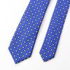 Day Dunhill Bright Blue 8cm Printed Made in Father's Gift Men's Tie, Wide, 100% Silk, Gasket, 23RPTP4G5436, Italy.