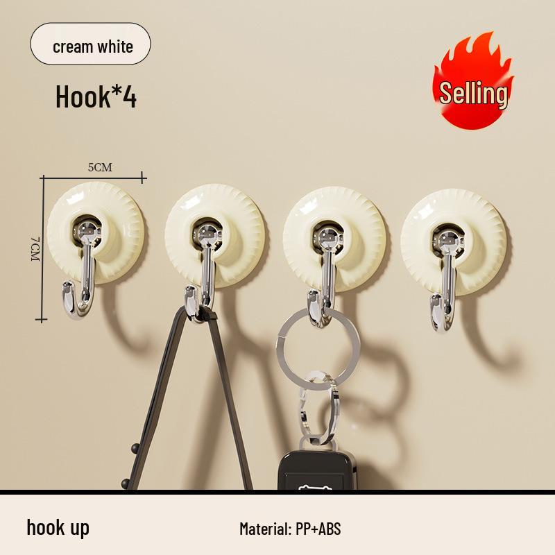 Minimalist Adhesive Wall Hook - Strong, Traceless, and Punch-Free for Bathroom, Kitchen, and Doors