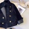 High-end Black Lamb Wool Lapel Jacket Women's Autumn and Winter Fashion Temperament Fur Integrated Wool Short Top Tide