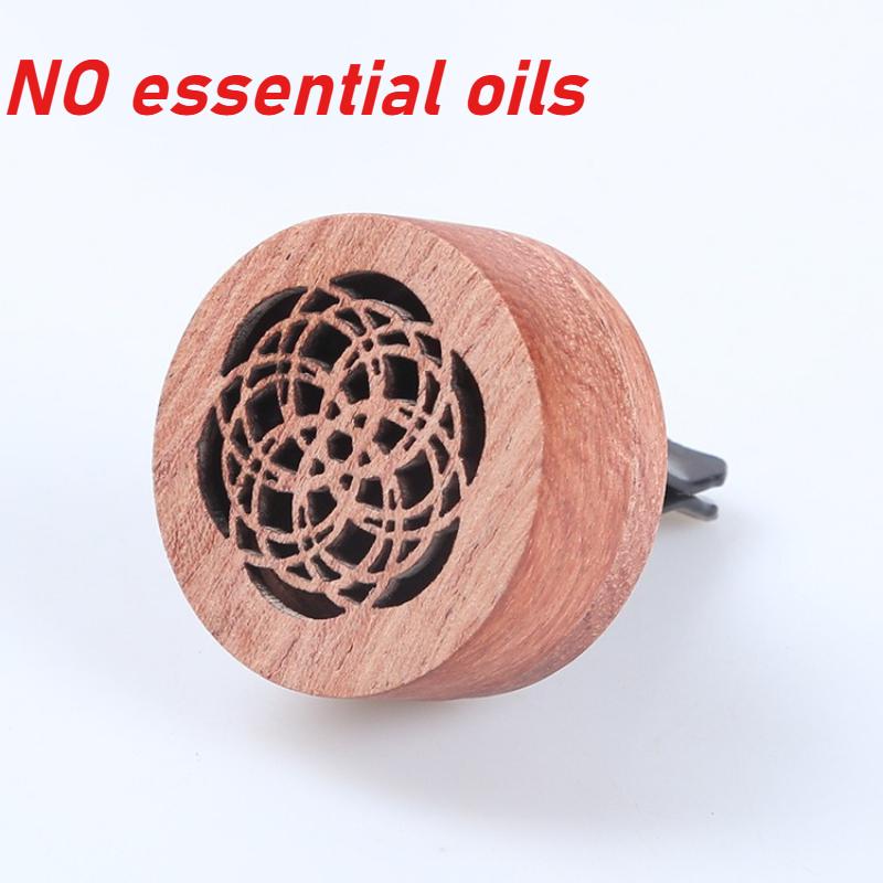 Wooden Car Air Freshener Vent Clip For Car Auto Interior Decor Aromatherapy Essential Oil Diffuser