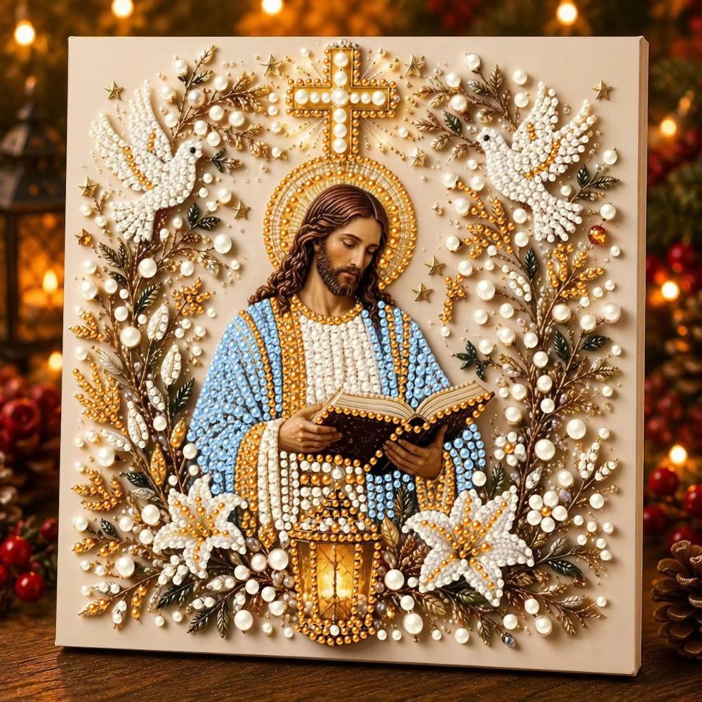 Krippe Religiöses Perlen Malset Jesus Perlen Malset Wohnzimmer Dekoration
