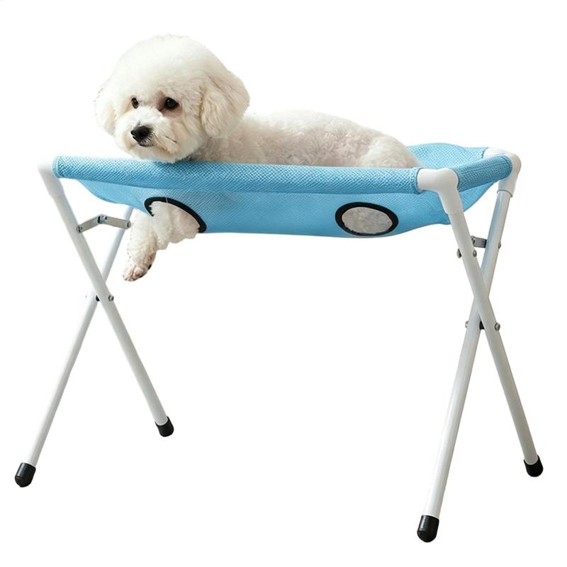 Cats Dog Grooming Bed Pet Nail Trimming Hammock Table Foldable Breathable Mesh Bath Rack Pet Washing Station With Support Frame