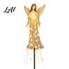 Resin Angel Statue Solar Powered Remembrance Garden Light Blessing Fountain with Cascading Sympathy Gifts for Loss LED Warm Lights Outdoor Memorial