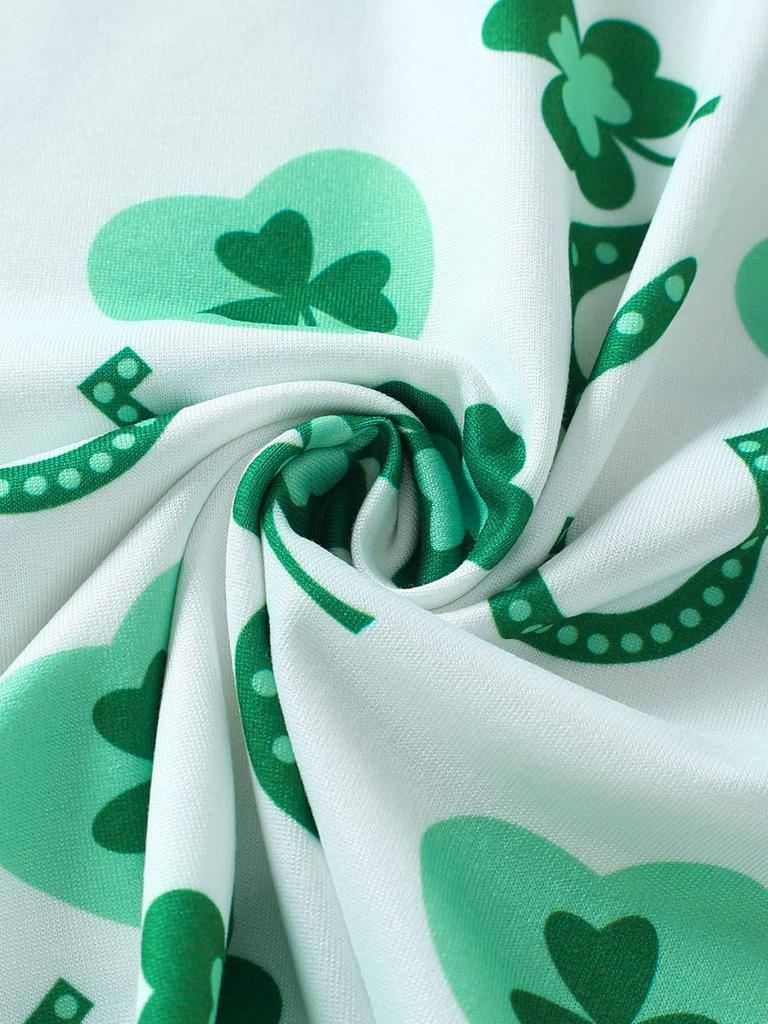 Sleeveless Little Kids Dress, Green Comfortable and Soft A Line Sundress Holiday Gift Age 2T-8Y