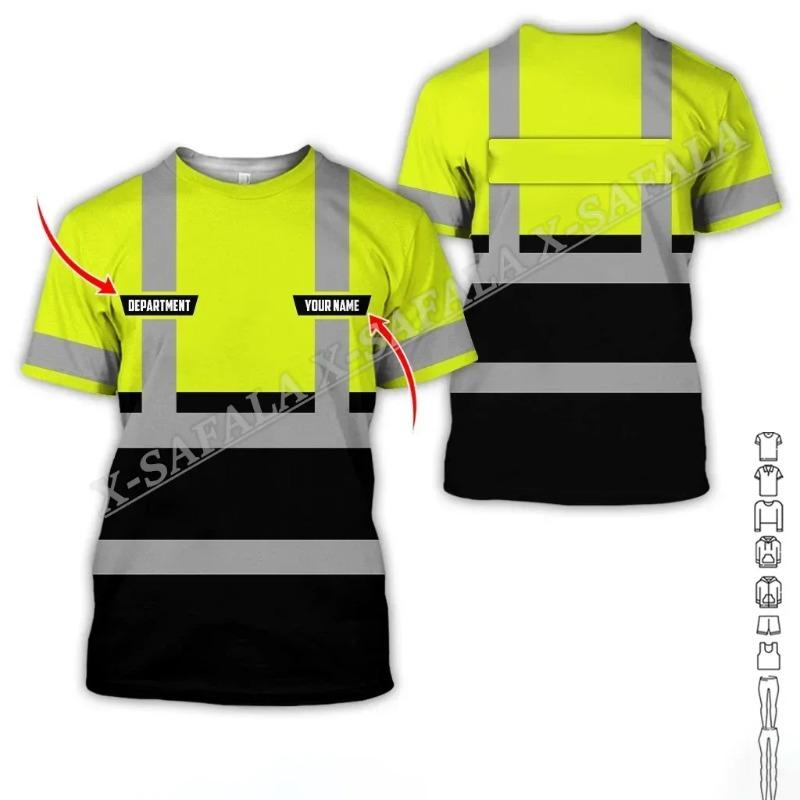 Stromleitungsmonteur Schweißer LKW-Fahrer Mechaniker Elektriker LKW 3D-Druck T-Shirt Herren Oberteil T-Shirt Nicht-Arbeitskleidung Cosplay Sicherheitsuniform