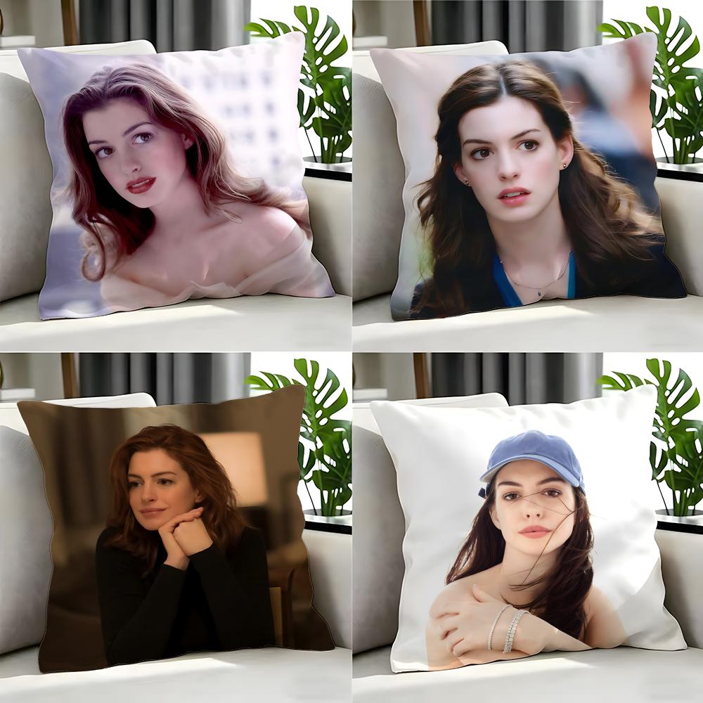 movie Anne Hathaway Cushion Cover Cushion Cover Set Pcs x x x Pillowcase Decorative Sofa Home Decor