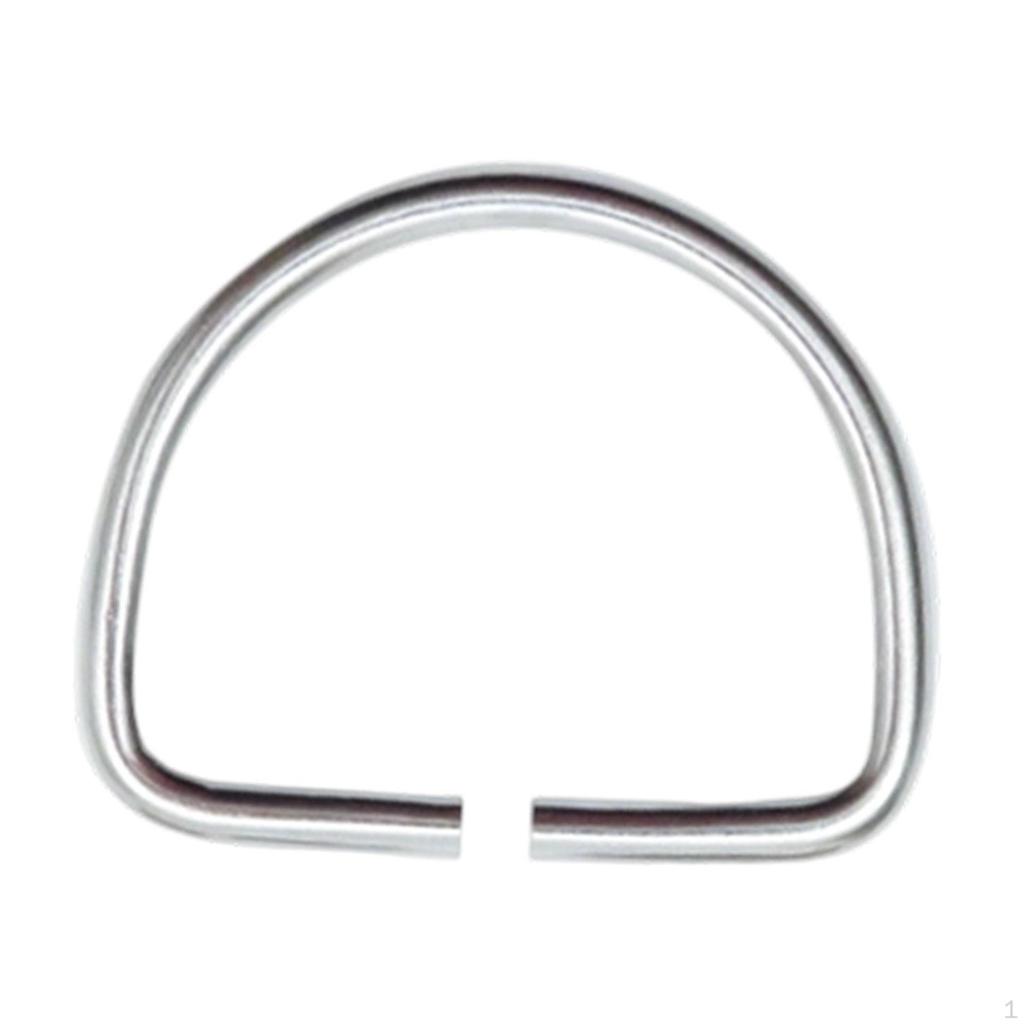 Metal D Connector Multipurpose Belts Buckle Shape Diving Hardware for Garment Belt Purse