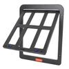 Dog Screen Door Plastic Easy Access Enhanced Ventilation Multifunctional Pet Screen Door Black