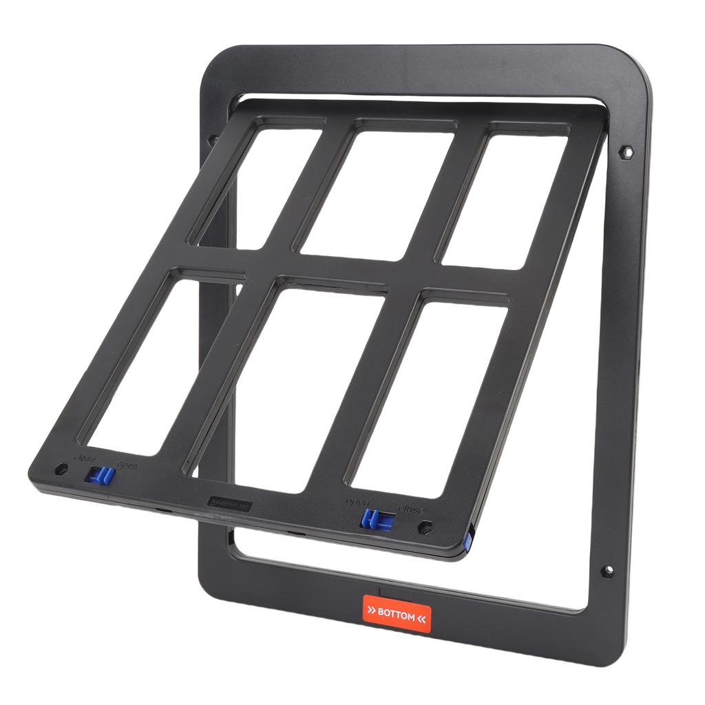 Dog Screen Door Plastic Easy Access Enhanced Ventilation Multifunctional Pet Screen Door Black