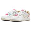 Nike Dunk Street Dance Collection Textile, Split Cow Leather Classic Low top Skateboard Shoes Women's White Pink DX6060-121
