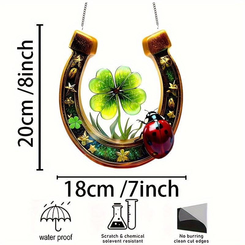 Klee U-förmige grüne Topfpflanze Fensterdekoration Balkongarten Hängeschild Heimdekoration Hofdekoration ideales Geschenk