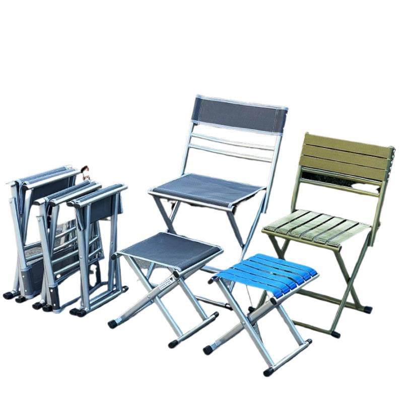 Portable Folding Stool with Backrest: Sturdy Outdoor Chair for Fishing, Camping, and Home Use