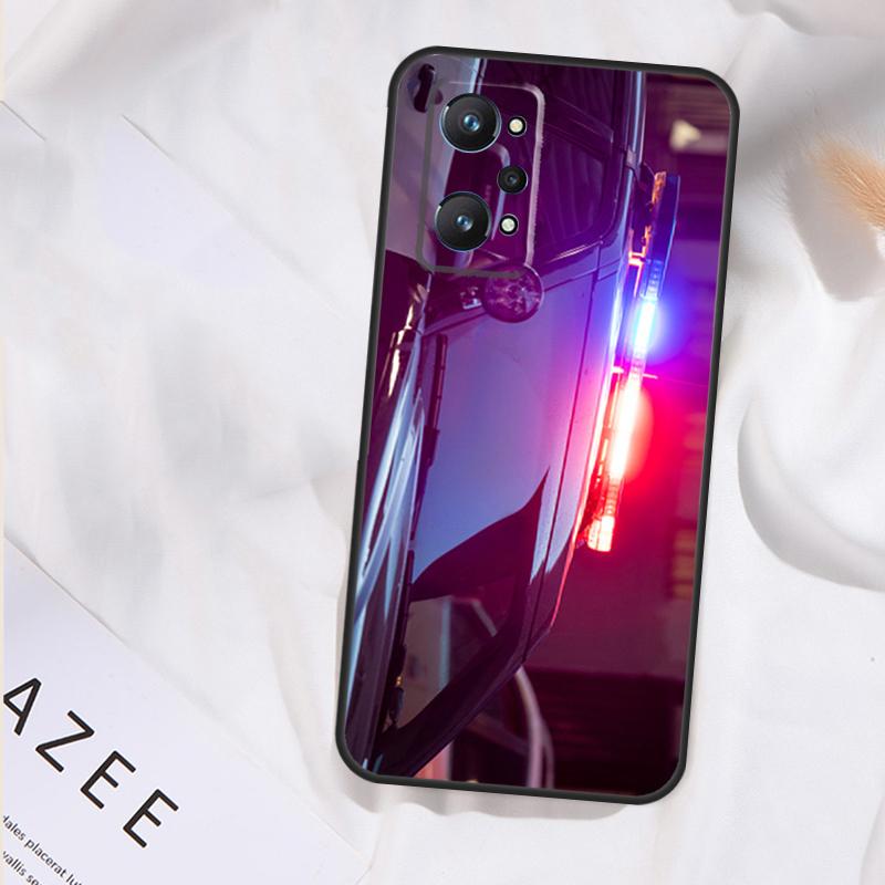 police car Case For Realme 15 14 13 11 12 Pro Plus GT6 GT7 Pro C55 C51 C53 C35 C33 C31 C61 C67 C71 C75