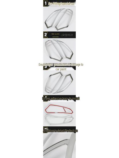 Yibo Headlight Decorative Frame & Electroplated Lampshade Cover for 13 Models - Car Accessory