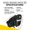TOPEAK Aero Wedge Pack Size BAG21901 (Strap Mount), S, Black,
