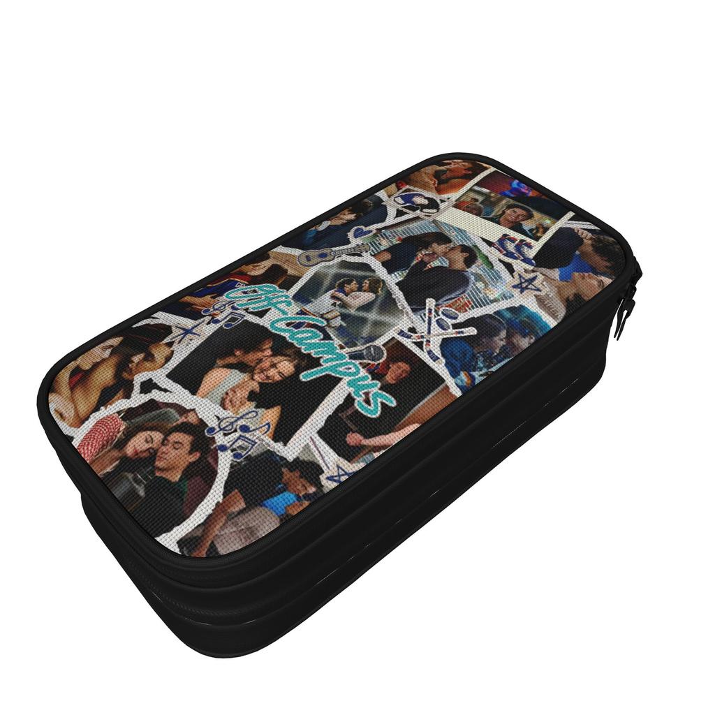 Large Capacity Pencil Case Off Campus TV Series 2026 Merch Double Layer Pencil Box Girl Make Up Bag Suprise Gift