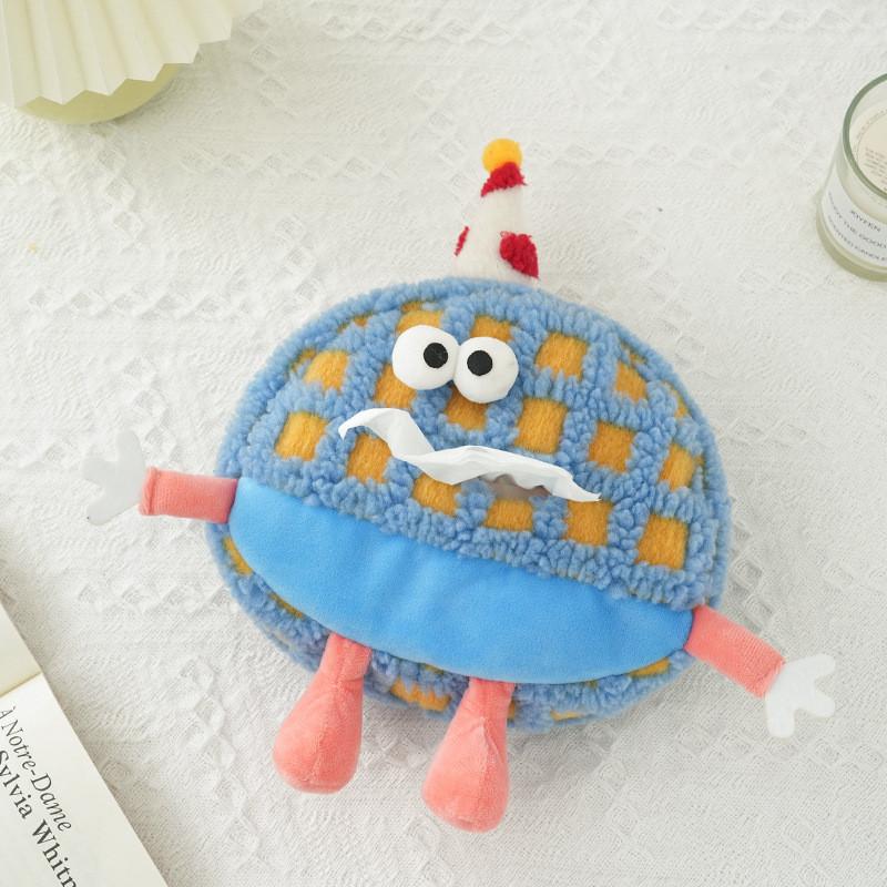 Cute Girl Heart Cartoon Tissue Holder With Polyester Fabric And Patterned Design For Home Decor