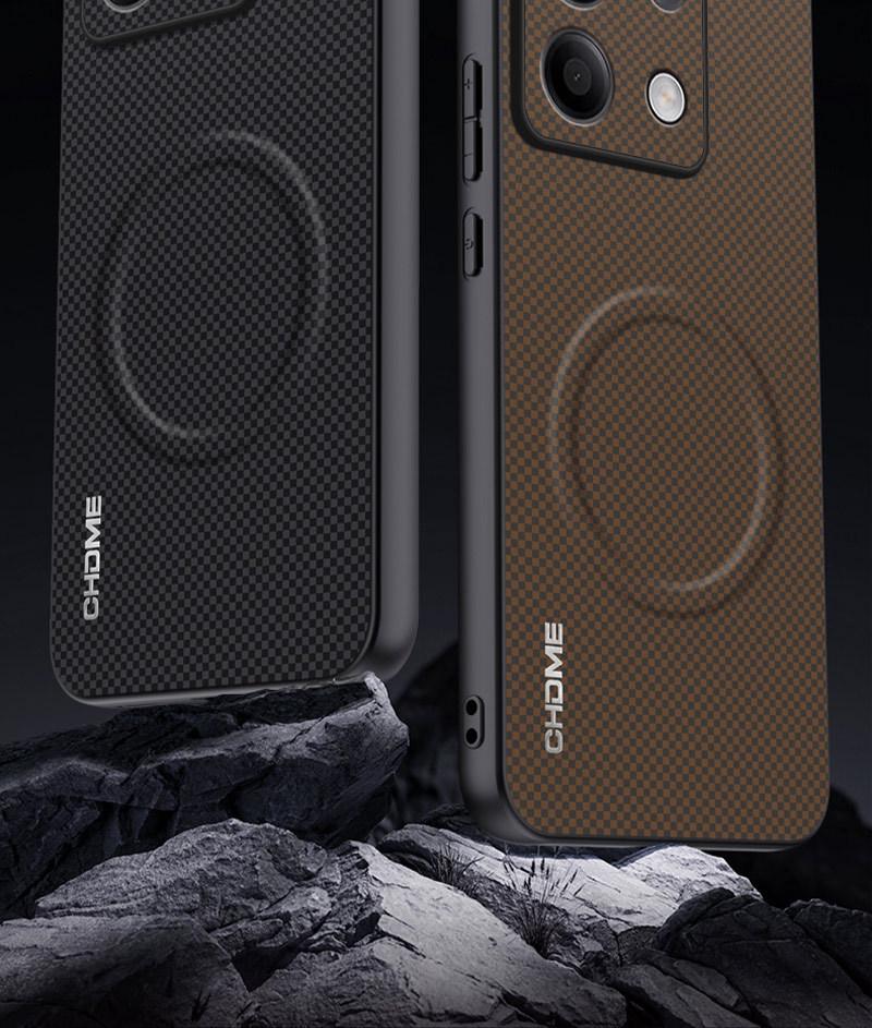 Redmi Note 13 Pro Anti-Drop Full-Cover Magnetverschluss Hülle mit texturiertem Design