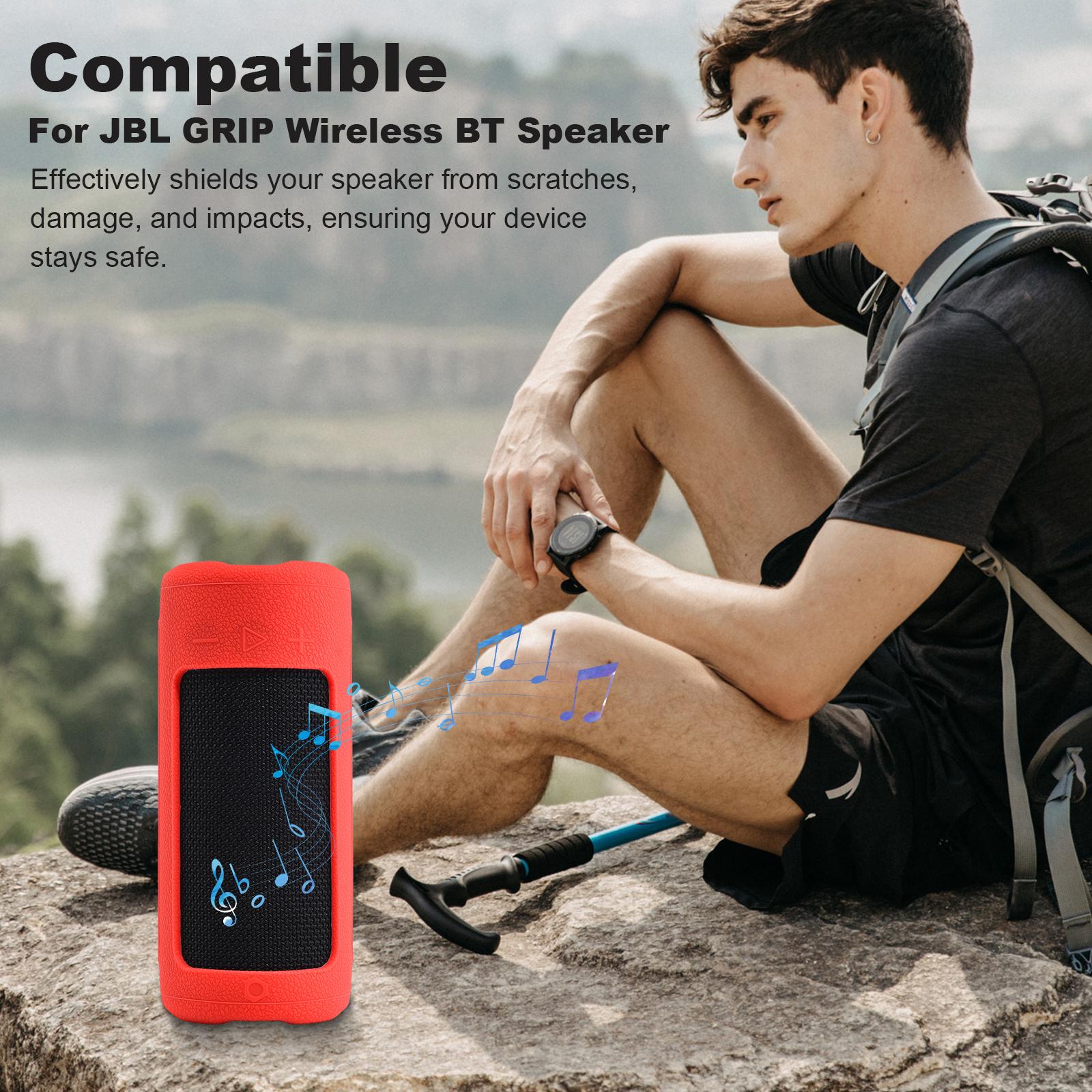 For JBL Grip Wireless Speaker Silicone Protective Case BT Speaker Protective Skin Holder Anti-Slip Protective Cover For JBL Grip rosso