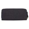 Leather Combination Round Zip Pen Case 2 Denim and Genuine Leather Pencil Case [Black] LDKC-RZP2-01
