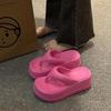 Women's EVA 7cm Thick-Soled Flip-Flops: Trendy, Height-Boosting, Soft & Non-Slip, Perfect for Summer Outdoors.