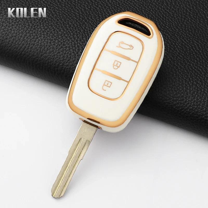 Fashion Tpu Car Key Case Cover For Renault Kwid Traffic Symbol Sandero Logan Lodgy Dokker Dacia Duster 2 3 Buttons Protector Fob