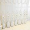 Modern Luxury Embroidered Gauze Curtains with Floral Lace Pattern, Grommet Top for Living Room & Bedroom