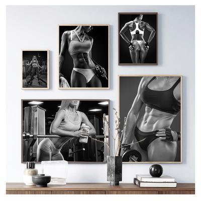Obraz na płótnie Nordic plakaty i druki zdjęcia ścienny do salonu skandynawski wystrój domu seksowna kobieta siłownia Fitness Wall Art