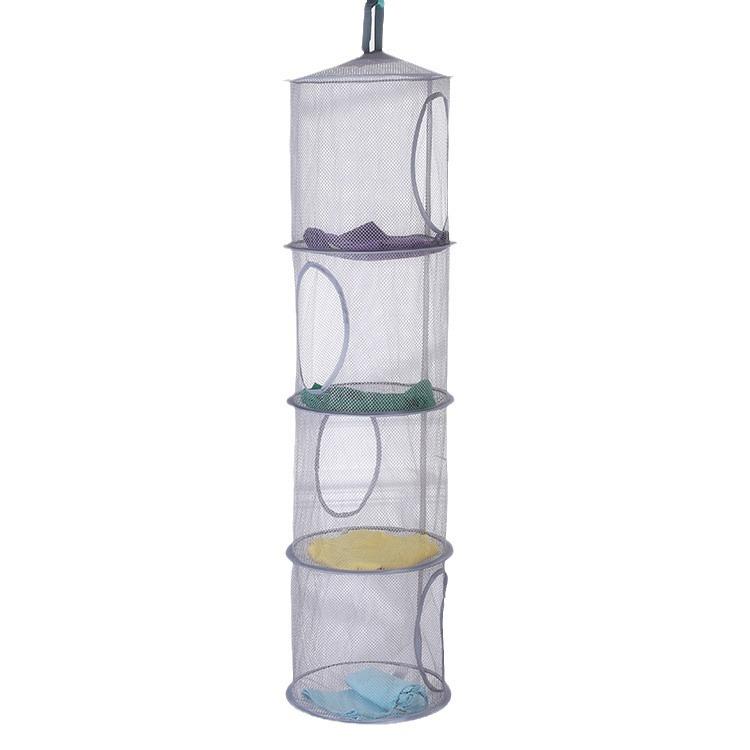 Four-Layer Mesh Hanging Storage Basket for Underwear, Socks, and Plush Toys