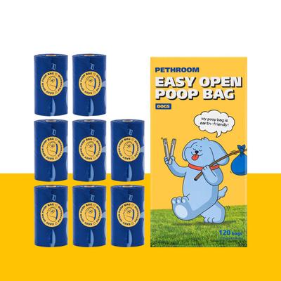 Easy Open Toothpaste Dog Biodegradable Poop Bag (8 Rolls 120 Sheets)