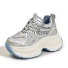 Fashion High Brand 10CM High Thick Bottom Shoes for Women Outdoor Sneakers Tide Trendy Breathable Mesh Ladies Wedges Platform Sneakers