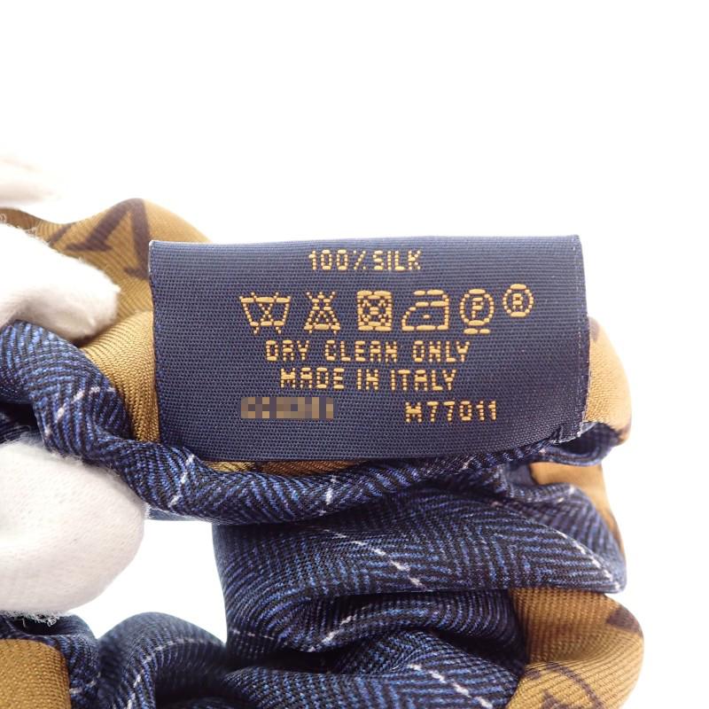 LOUIS VUITTON  M77011 hair accessory Brown/blue silk Women