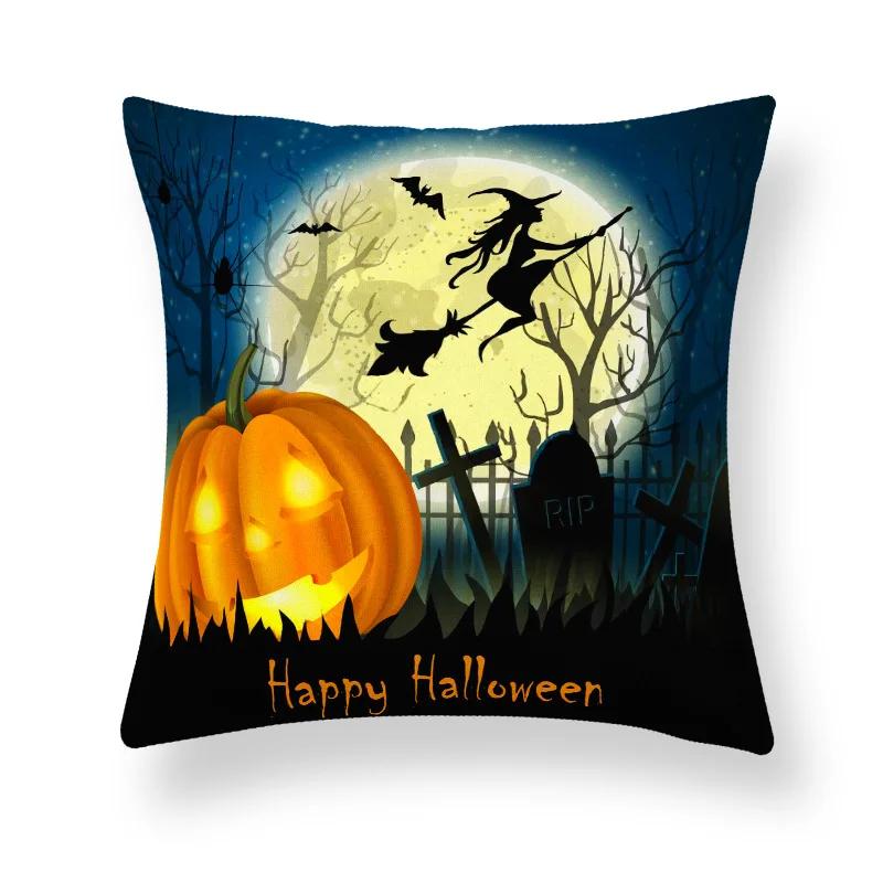 Eaby Cartoon Pillow Halloween Ghost Festival Pillow Cover Sofa Pillow Cushion Home Decoration
