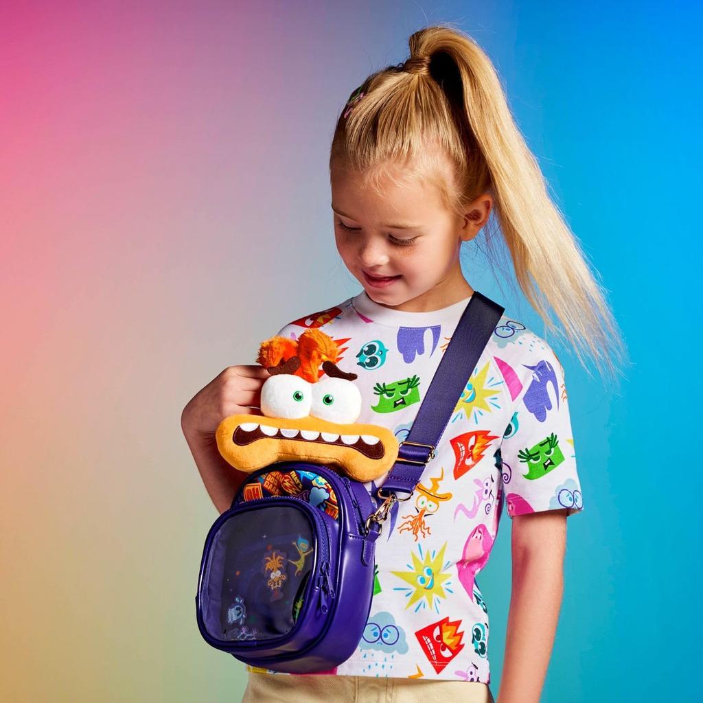 Disney Pixar Inside Out 2 Anxiety Plush Toy 30cm Orange Stuffed Doll with Jibbitz Charm Collectible Gift for Kids