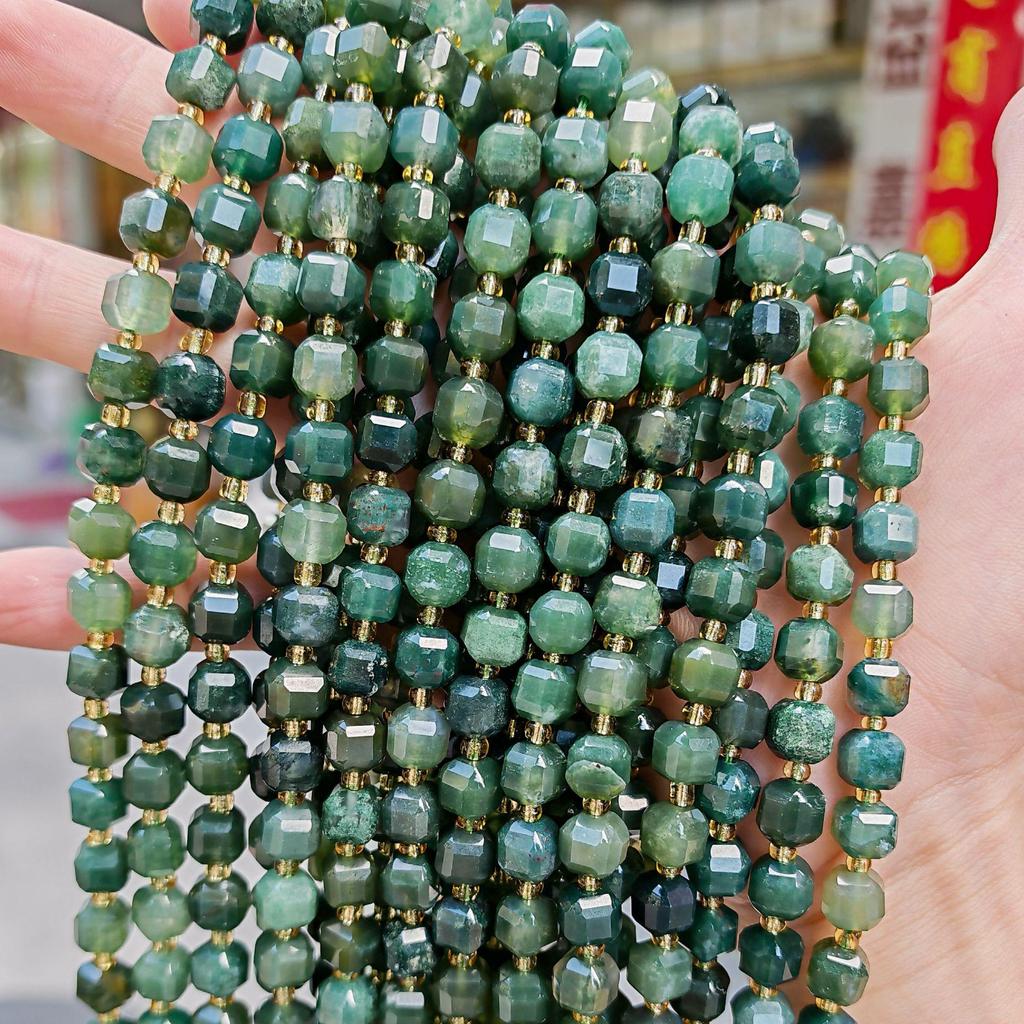 Naturstein Kristall facettierte Würfelperlen - 5,5mm, 7mm & 9mm Größen