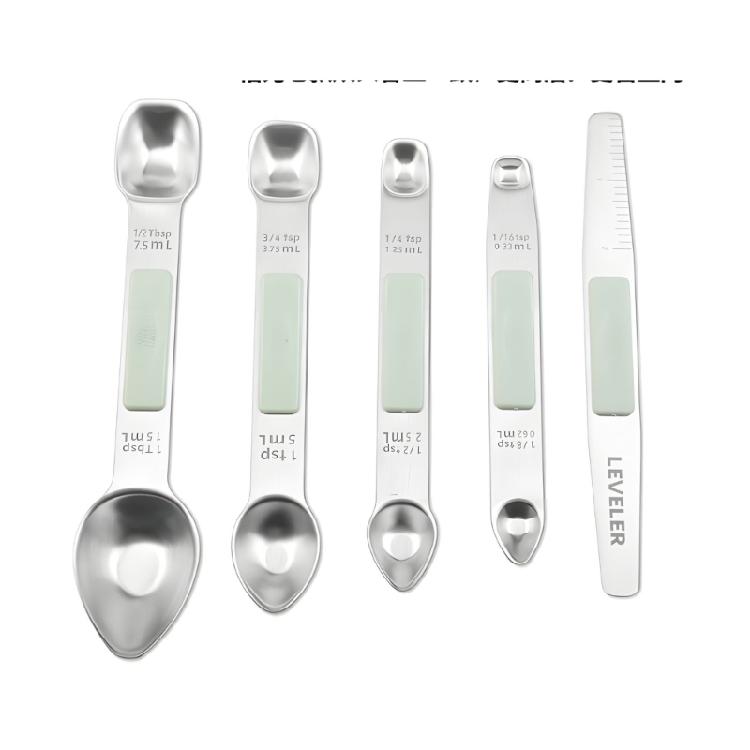 

Metal Teaspoon & Tablespoon Measuring Spoon Stainless Steel Magnetic Measuring Spoon with Leveler Fit in Spices Jars 1