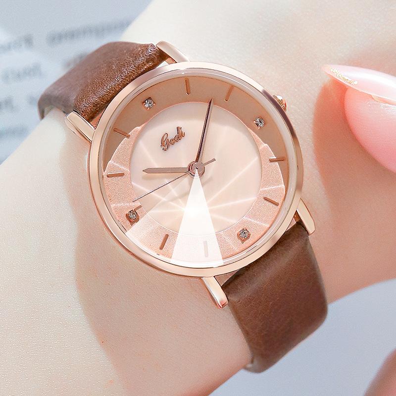 Niche High-End Sense Exquisite Temperament Women'S Watch Women'S Light Luxury High-Value Belt Quartz Watch