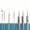 11Pcs Stainless Steel Ultra-Fine No.5 Facial Needle Set, Professional Pore Cleansing Skin Care Tools