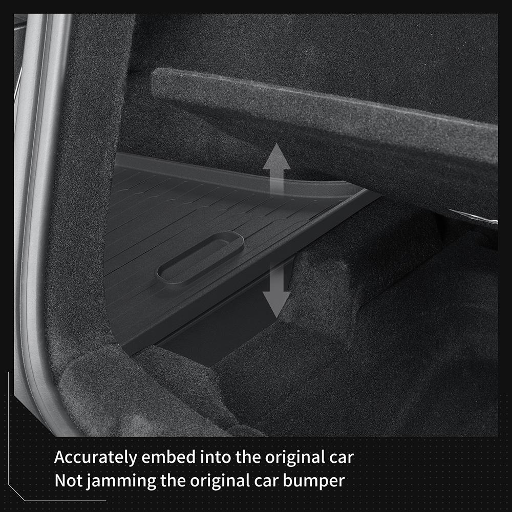 For Tesla Model Y Juniper 2025 2026 Car Rear Luggage Side Storage Box TPE Luggage Storage Box Organizer Car Interior Accessories