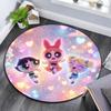 The Powerpuff Girls,Round Area Rug,Carpet Rug for Living Room Bedroom Sofa Playroom Decor,Non-slip Floor Mat