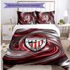 Athletic Bilbao Football Printed 3 Pieces Bedding Set, Comfortable Skin Friendly Bedroom Duvet Cover Set