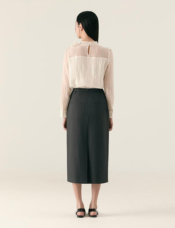 Roem Belted H-Line Long Skirt (Set) Rmwhg24R11